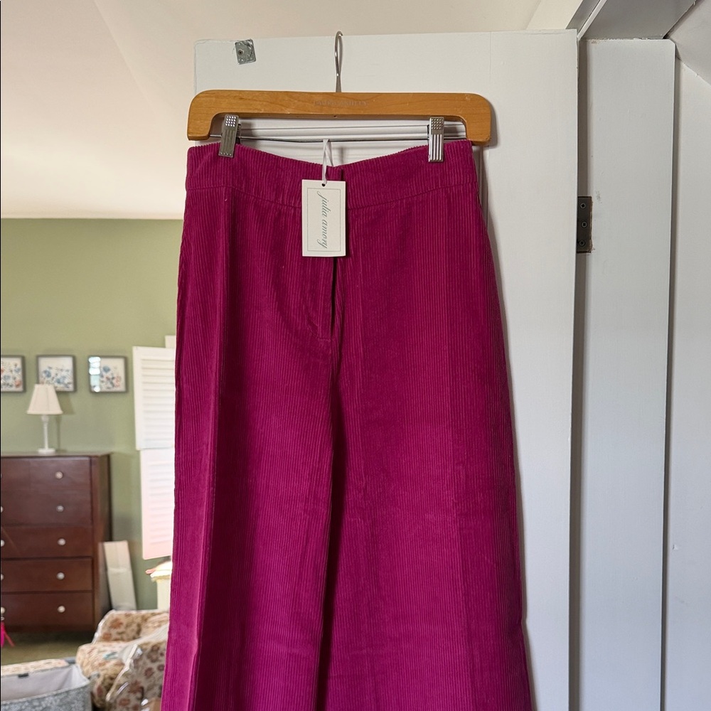 Wide Leg Corduroy Pants in Fuchsia - Unbranded